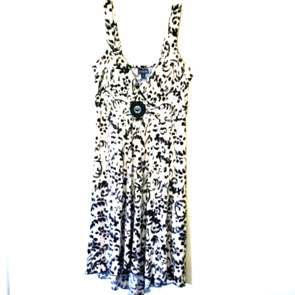 Sleeveless Artwear embellished Wide Strap Boho EnFocus Studio  Dress SZ …